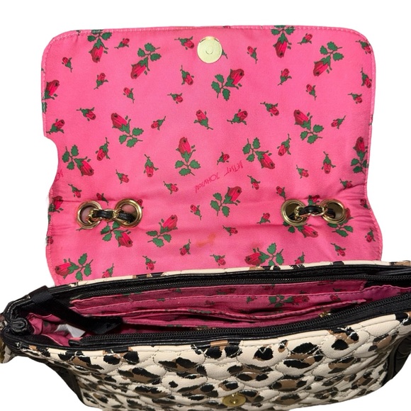 Betsey Johnson Animal Print Crossbody Bag with Gold Chain - Picture 8 of 14